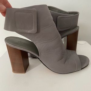 Vince. Leather Open Toe Heels